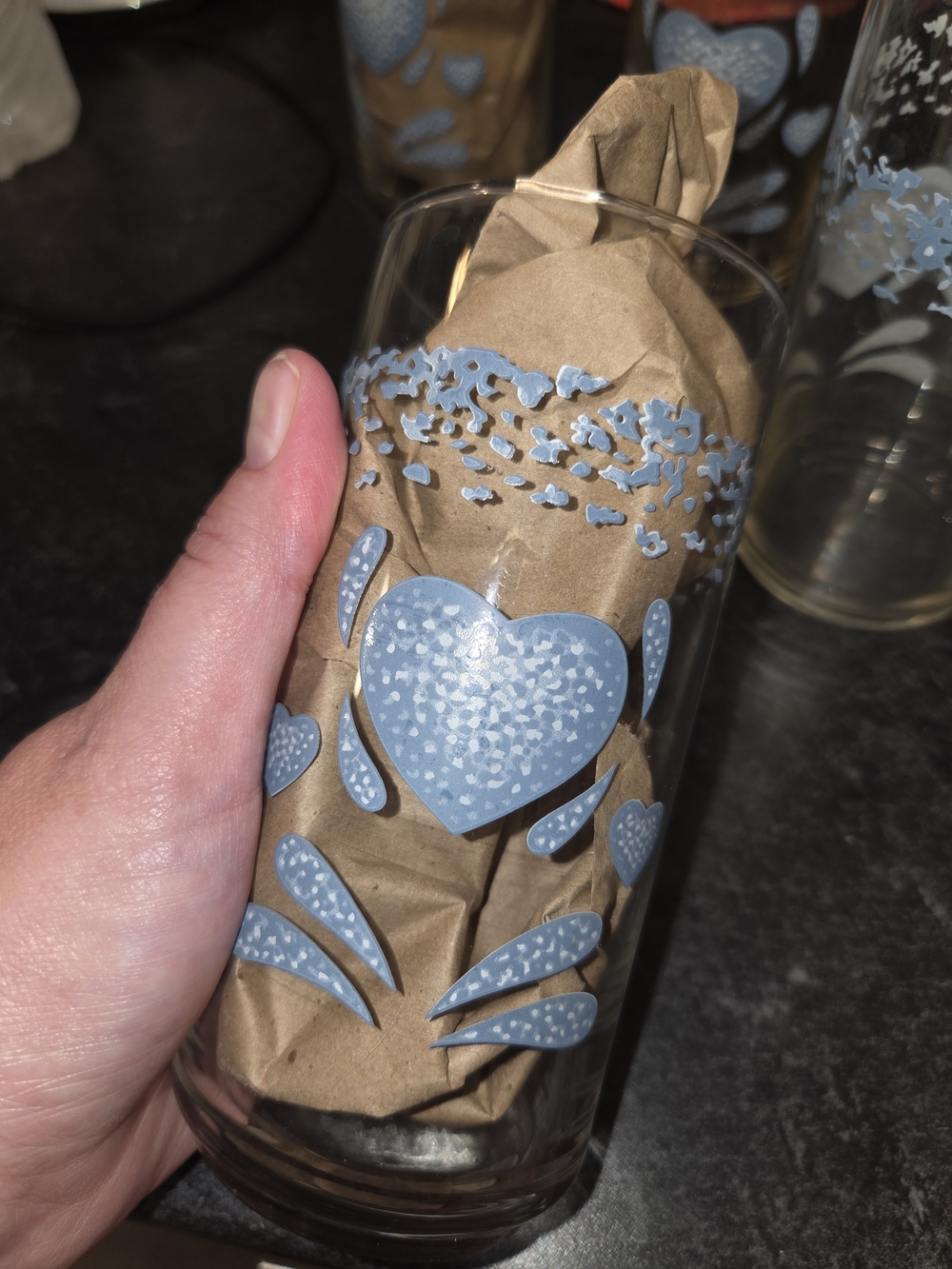 Replacement Tumbler with Blue Heart Motif